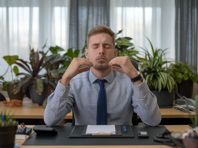 Exercices de 7 minutes à faire au bureau pour calmer une crise d'anxiété sans se changer
