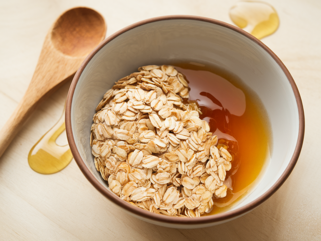 Masque visage naturel au miel et à l'avoine pour peau sensible : recette et mode d'application